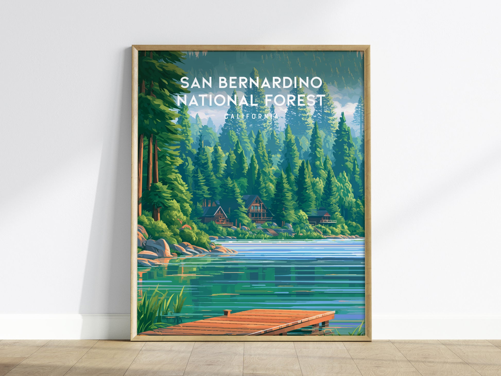 San Bernardino National Forest, California Poster | Mountain Pines & Alpine Wilderness Wall Art — framed wall art