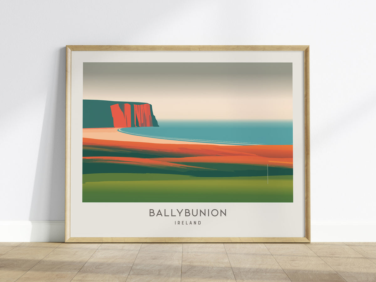 Ballybunion Landscape Matte Border Poster | Ireland Framed or Unframed Golf Wall Art — framed wall art