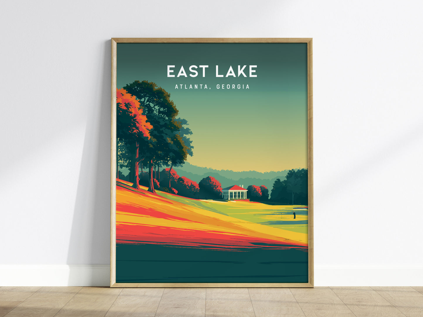 East Lake Golf Club, Atlanta, Georgia Poster | Iconic Fairways & Clubhouse Wall Art — framed wall art