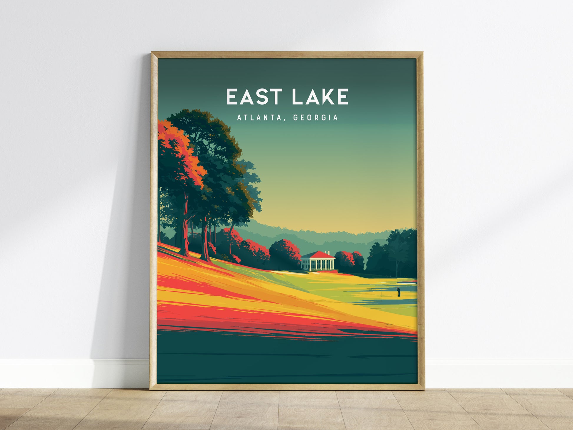 East Lake Golf Club, Atlanta, Georgia Poster | Iconic Fairways & Clubhouse Wall Art — framed wall art