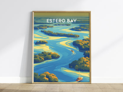Estero Bay, Florida Poster | Mangroves & Gulf Coast Art Wall Art — framed wall art