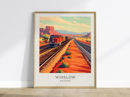 Winslow Matte Border Poster | Arizona Travel Wall Art — framed wall art