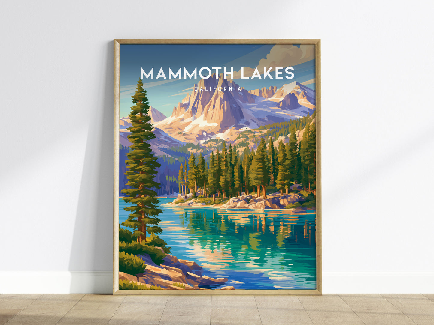 Mammoth Lakes, California Poster | Alpine Lake & Mountain Wilderness Wall Art — framed wall art