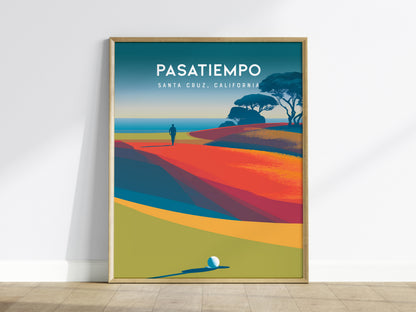 Pasatiempo, Santa Cruz, California Poster | Iconic Links Golfer Gift Wall Art — framed wall art