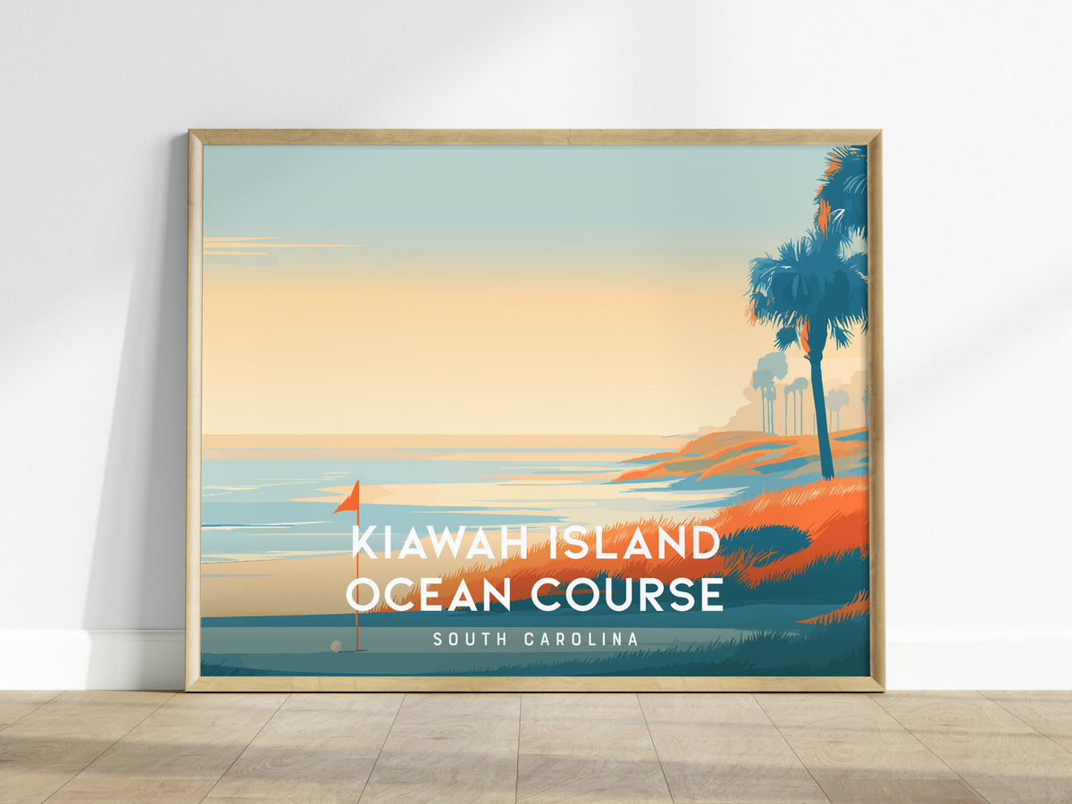 Kiawah Island Ocean Course Landscape Poster | South Carolina Golf Wall Art & Framed or Unframed — framed wall art