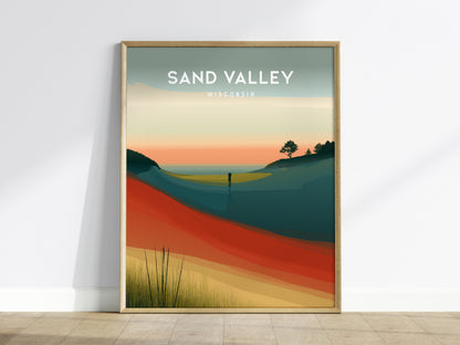 Sand Valley, Wisconsin Poster | Rolling Dunes & Fairways Golf Wall Art — framed wall art
