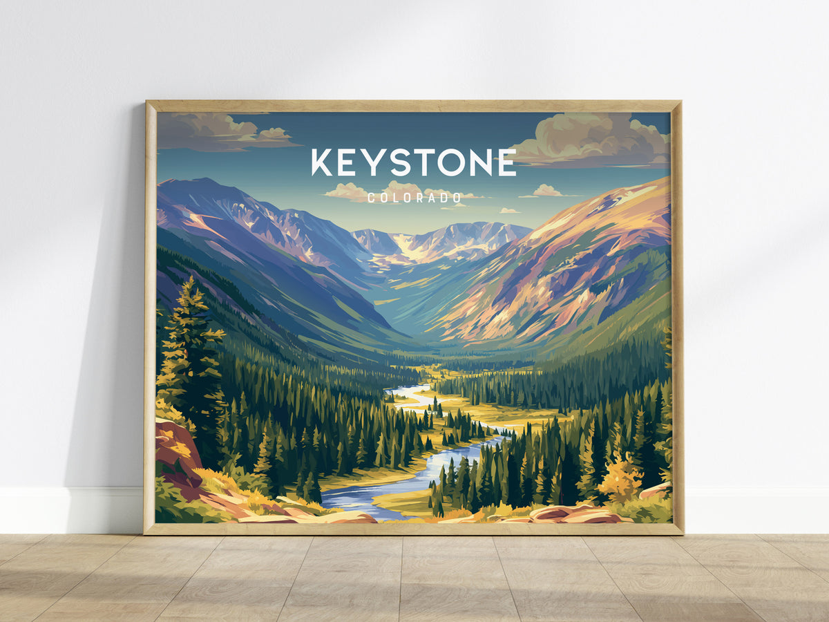 Keystone Landscape Poster | Colorado Travel Wall Art — framed wall art