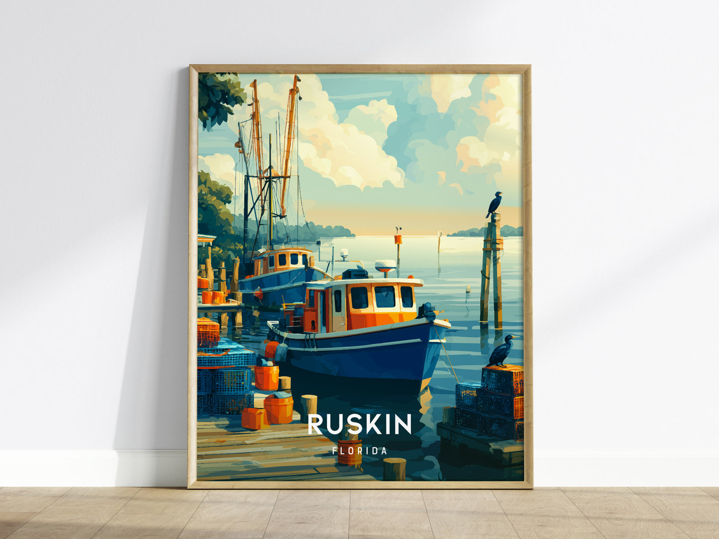 Ruskin, Florida Poster | Waterfront Sunsets & Mangrove Charm Wall Art — framed wall art