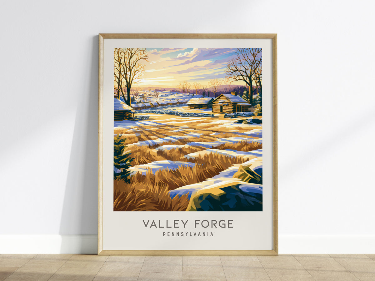 Valley Forge Matte Border Poster | Pennsylvania Destination Print Travel Gift — framed wall art