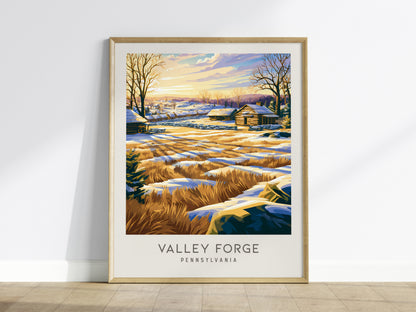 Valley Forge Matte Border Poster | Pennsylvania Destination Print Travel Gift — framed wall art