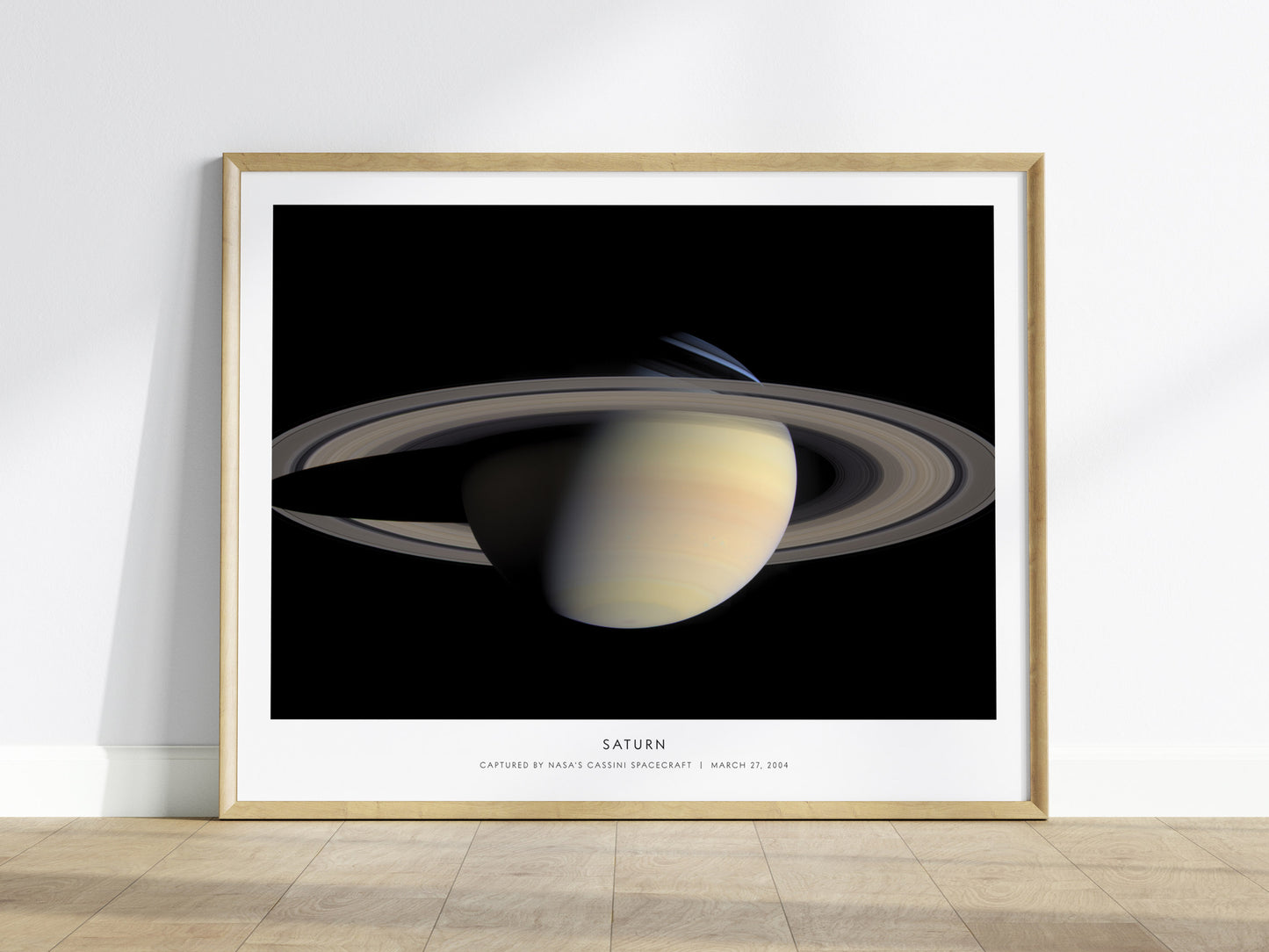Saturn Landscape Poster | Captured by Nasa's Cassini Spacecraft | NASA Cassini Spacecraft Astronomy Print Space Photography W