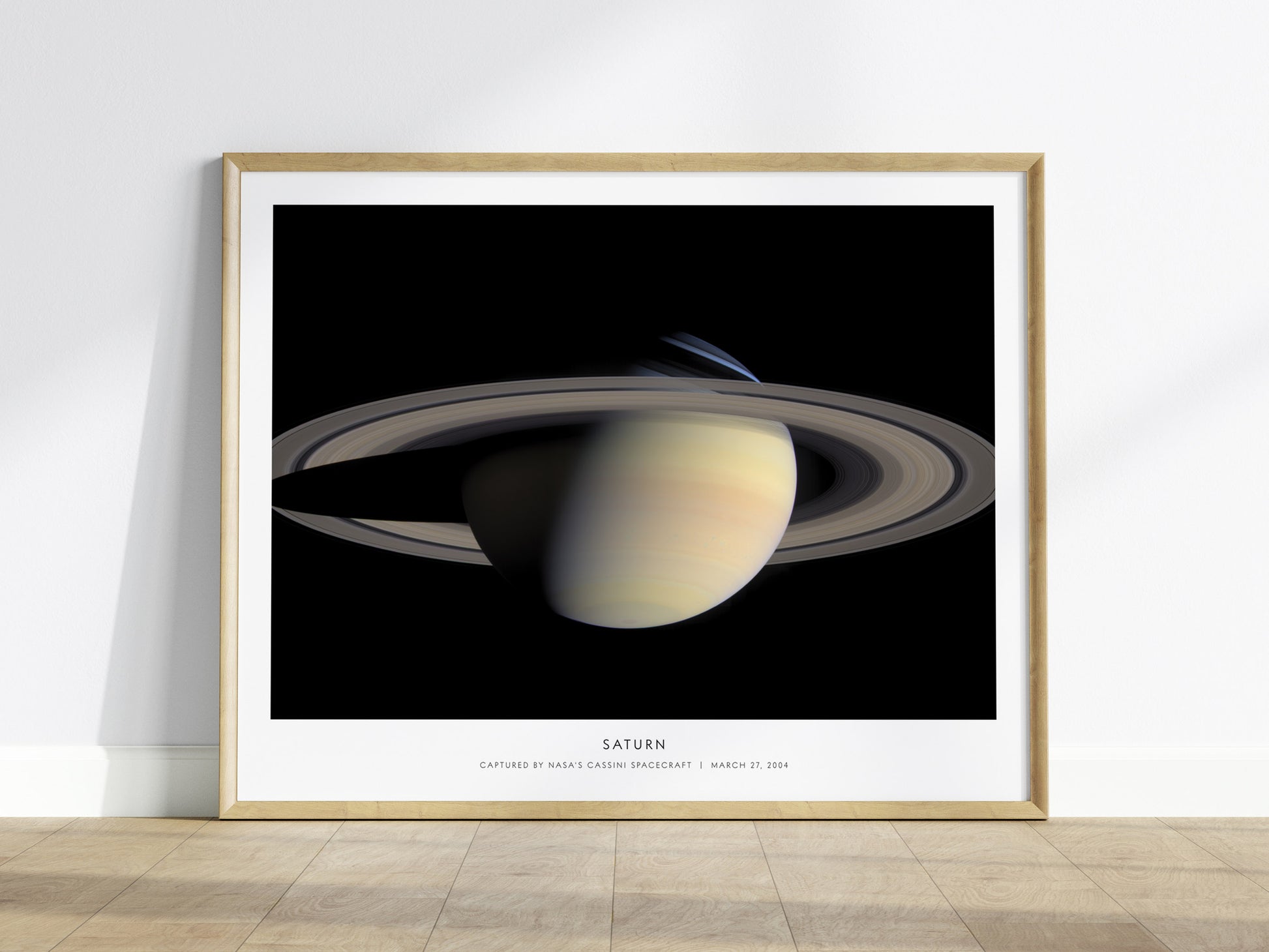Saturn Landscape Poster | Captured by Nasa's Cassini Spacecraft | NASA Cassini Spacecraft Astronomy Print Space Photography W
