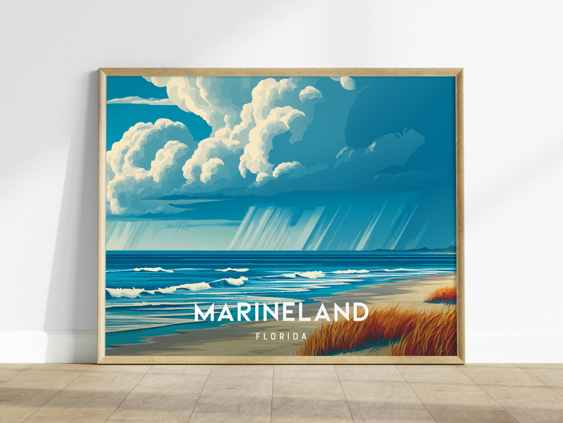 Marineland Landscape Poster | Florida Travel Wall Art — framed wall art