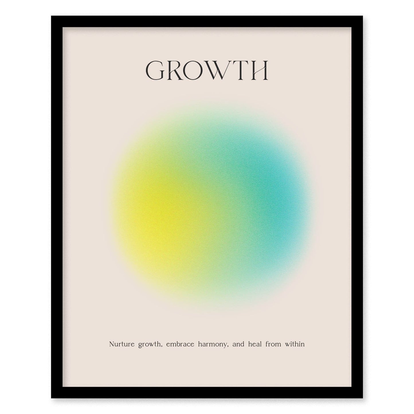 Growth Aura Poster | Minimalist Modern Wall Art | Inspire Growth, Harmony, and Healing