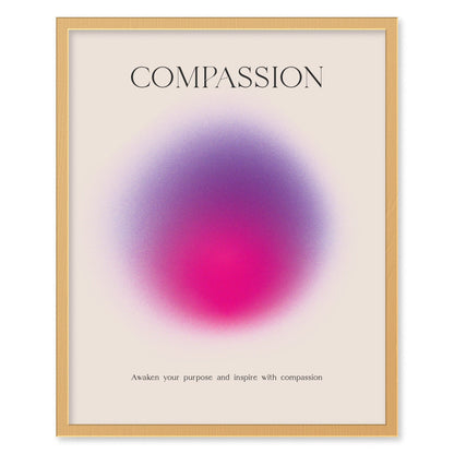 Compassion Aura Poster | Minimalist Modern Wall Art | Inspire with Purpose & Kindness