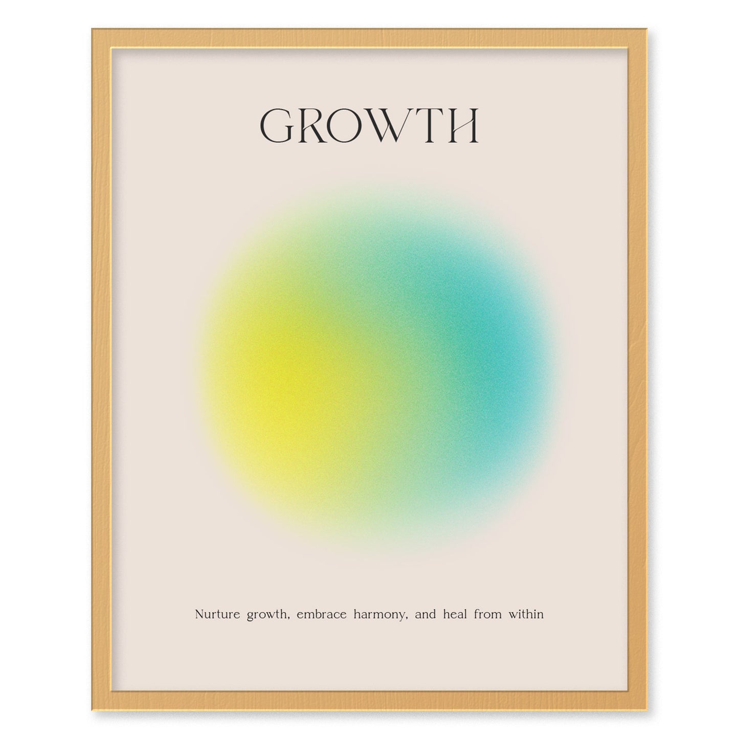 Growth Aura Poster | Minimalist Modern Typographic Wall Art