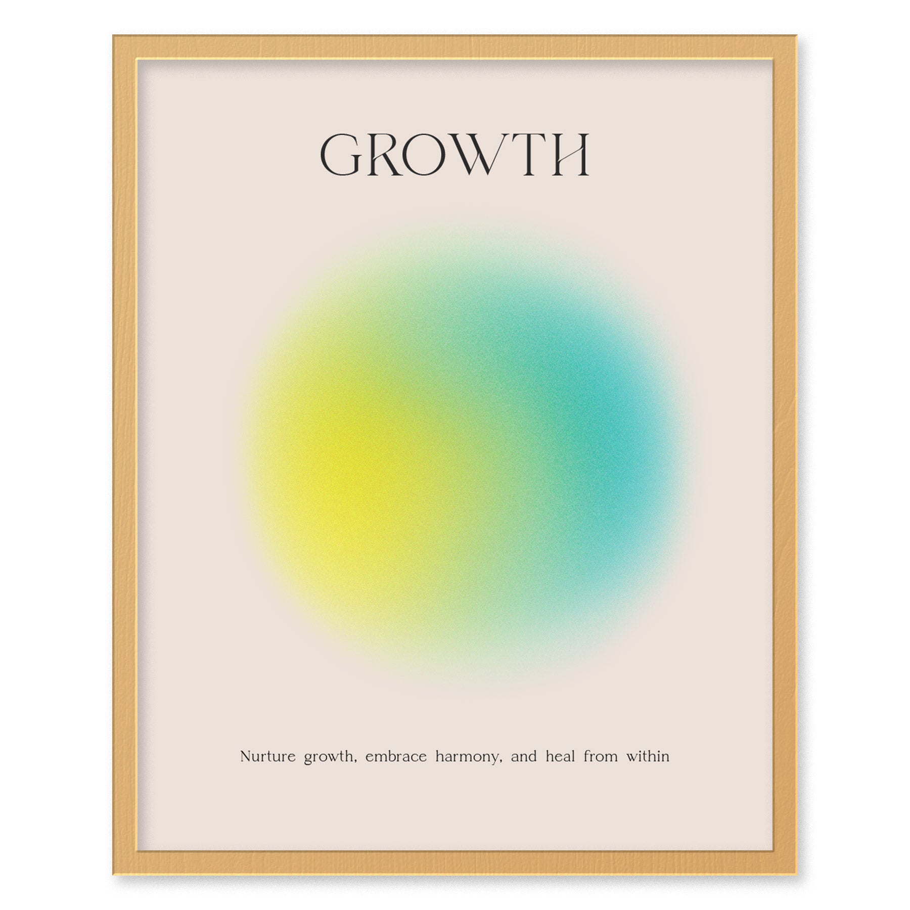 Growth Aura Poster | Minimalist Modern Typographic Wall Art