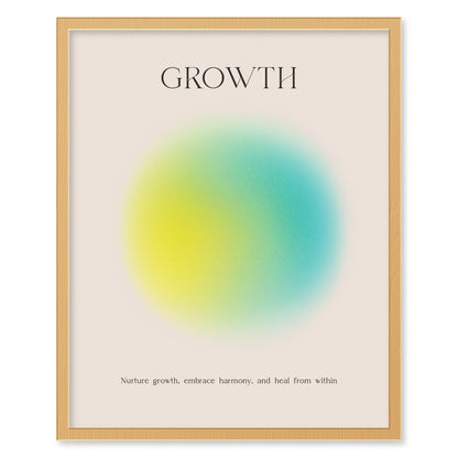 Growth Aura Poster | Minimalist Modern Typographic Wall Art