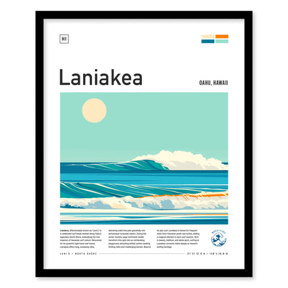 Laniakea North Shore Poster | Oahu Hawaii Surf Spot Wall Art