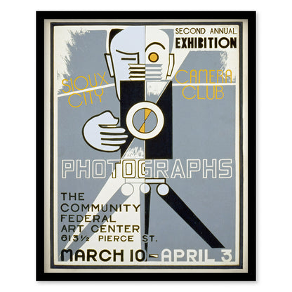 Vintage Photographer Exhibition Poster Print Poster Graphic Design Retro Advertising Art Deco Darkroom Decor