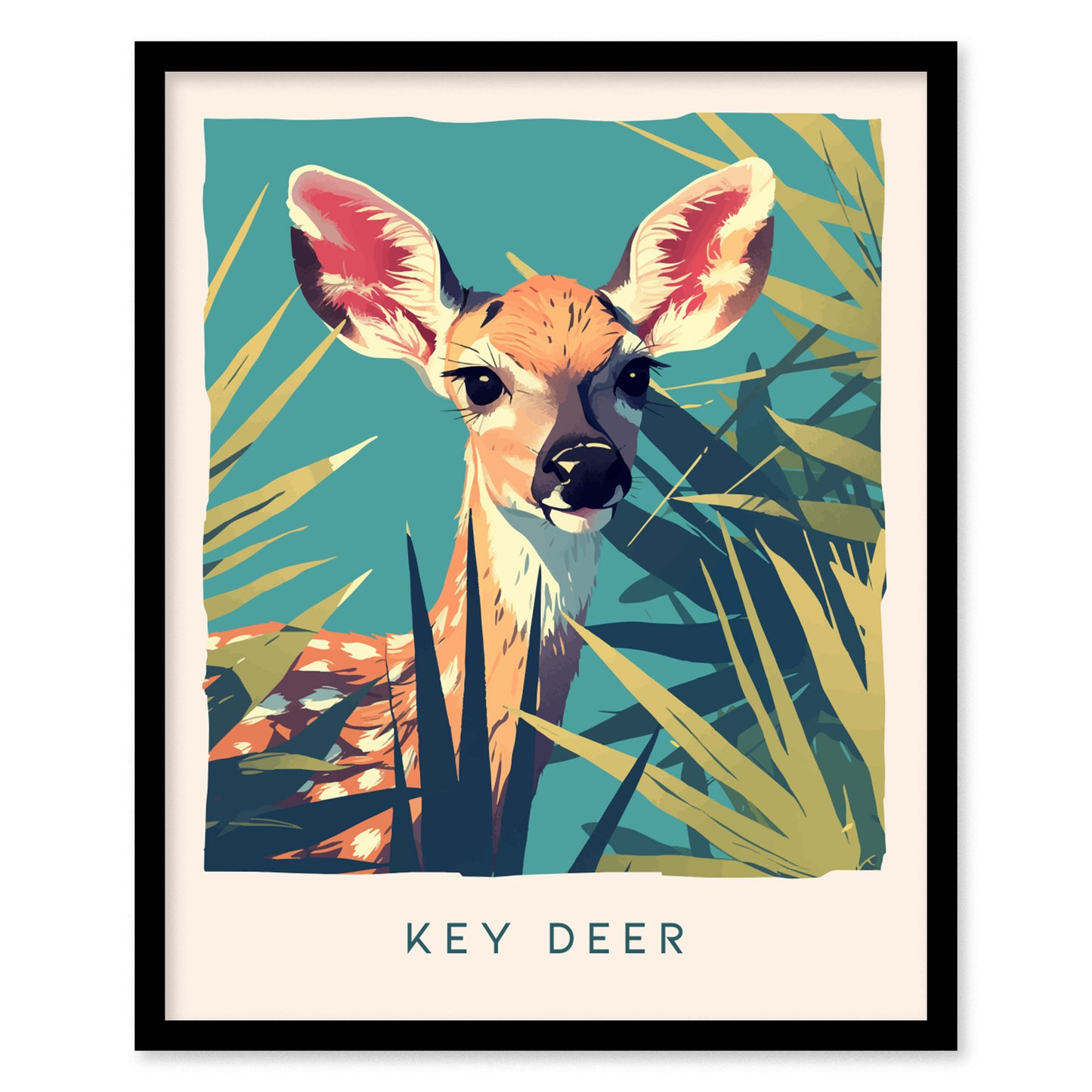 Key Deer Poster | Florida Keys Wildlife Wall Art
