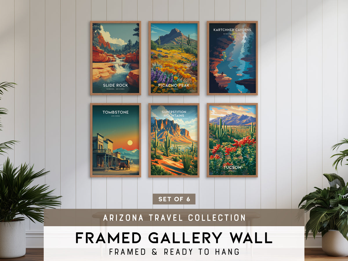 Arizona Travel Gallery Wall | Set of 6 | Travel Art Prints | Gallery Wall Kit