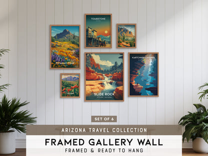 Arizona Travel Gallery Wall | Set of 6 | Travel Art Prints | Mixed Size Frames