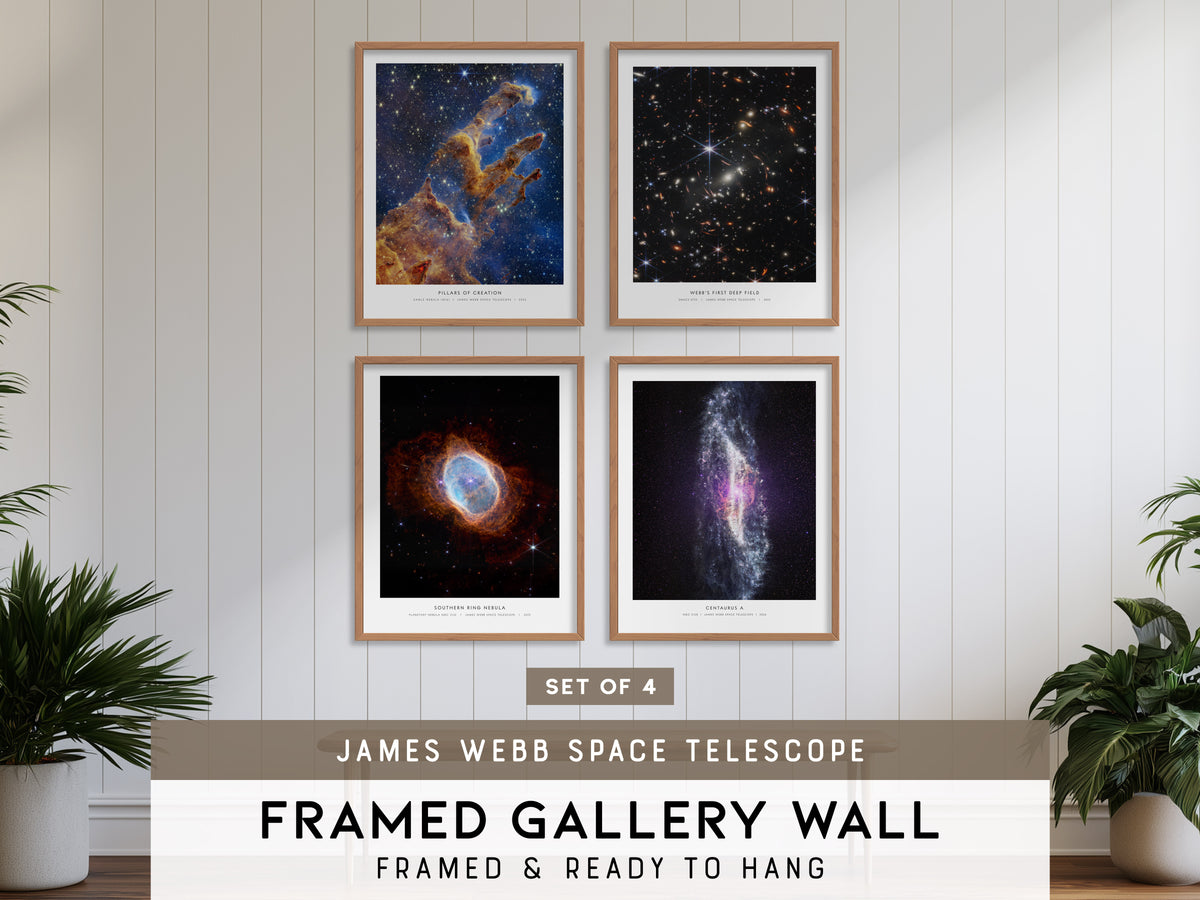 James Webb Space Telescope Gallery Wall | Set of 4 | Space Art Prints | Matching Prints