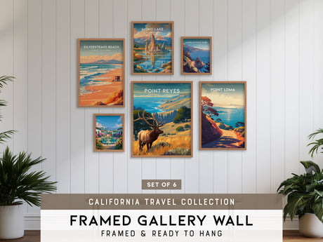 California Travel Collection | Gallery Wall Set of 6 | Ready to Hang Gallery Wall | Wall Art Bundle