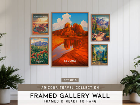 Arizona Travel Gallery Wall | Set of 5 | Travel Art Prints | Office Wall Art