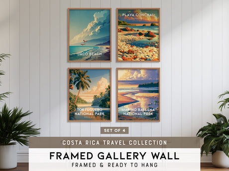 Costa Rica Travel Gallery Wall | Set of 4 | Travel Art Prints | Matching Prints