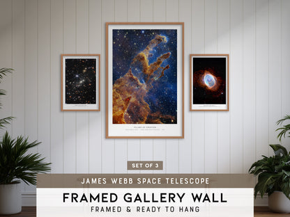 James Webb Space Telescope Gallery Wall | Set of 3 | Space Art Prints | Housewarming Gift