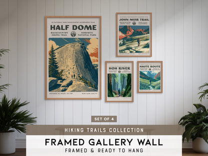 Hiking Trails Collection | Gallery Wall Set of 4 | Curated Gallery Wall | Framed Print Set