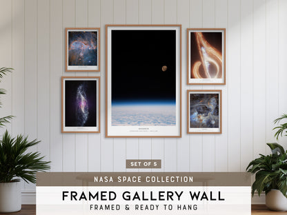 NASA Space Collection Gallery Wall | Set of 5 | Art Print Bundle & Framed Wall Decor