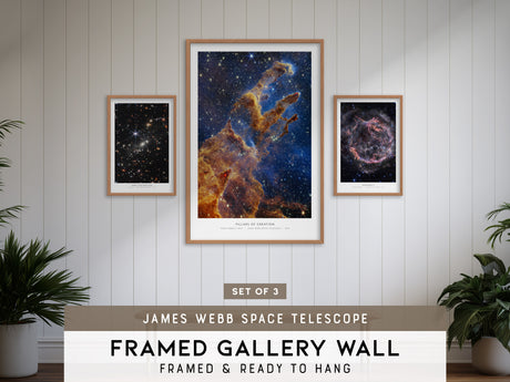 James Webb Space Telescope Gallery Wall | Set of 3 | Space Art Prints | Housewarming Gift