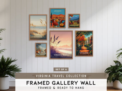 Virginia Gallery Wall | Abingdon, Shenandoah Valley & Williamsburg | Set of 6 Framed Prints
