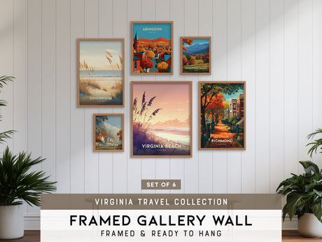 Virginia Gallery Wall | Abingdon, Shenandoah Valley & Williamsburg | Set of 6 Framed Prints
