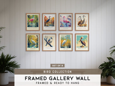 Bird Art Audubon Gallery Wall | Pick 8 Prints | Framed or Unframed