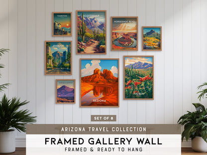 Arizona Travel Gallery Wall | Set of 8 | Travel Art Prints | Large Wall Set