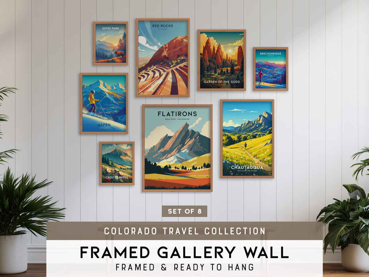 Colorado Travel Gallery Wall | Set of 8 | Travel Art Prints | Large Wall Set