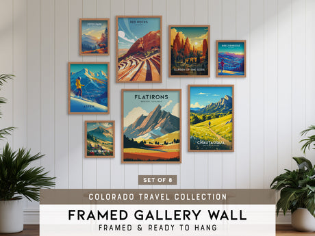 Colorado Travel Gallery Wall | Set of 8 | Travel Art Prints | Large Wall Set