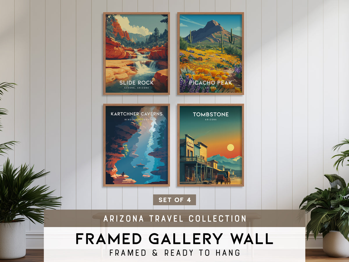 Arizona Travel Gallery Wall | Set of 4 | Travel Art Prints | Matching Prints