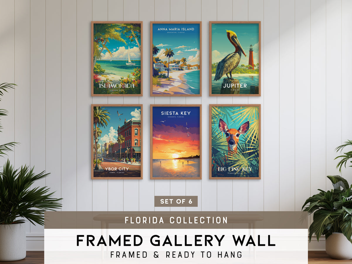 Florida Gallery Wall | Set of 6 | Art Print Set | Gallery Wall Kit