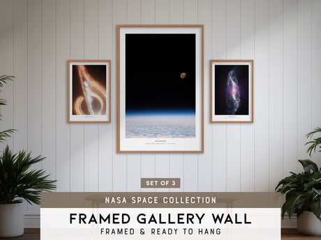 NASA Space Collection Gallery Wall | Set of 3 | Framed Art Set & Multi Piece Wall Art
