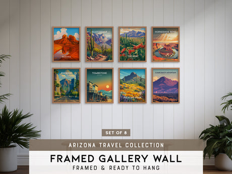 Arizona Travel Gallery Wall | Set of 8 | Travel Art Prints | Bedroom Wall Art