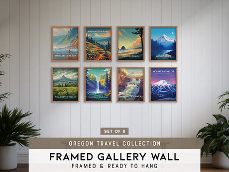 Oregon Gallery Wall | Silver Falls State Park | Set of 8 Matching Framed Prints