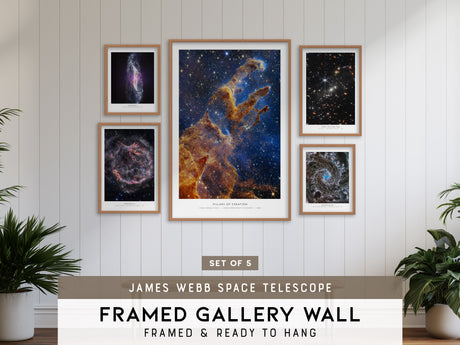 James Webb Space Telescope Gallery Wall | Set of 5 | Space Art Prints | Office Wall Art