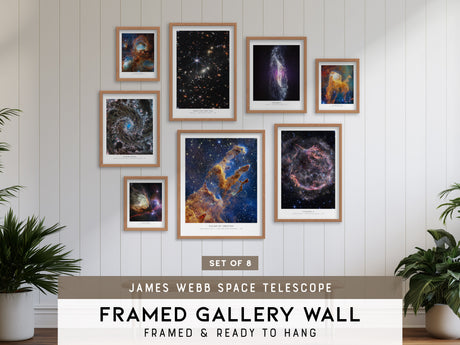 James Webb Space Telescope Gallery Wall | Set of 8 | Space Art Prints | Large Wall Set