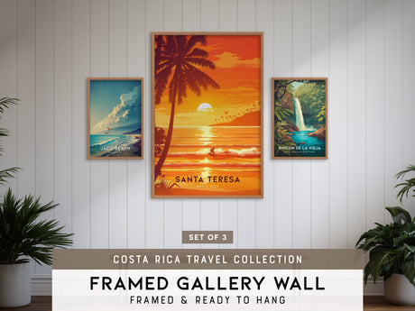 Costa Rica Travel Gallery Wall | Set of 3 | Travel Art Prints | Housewarming Gift