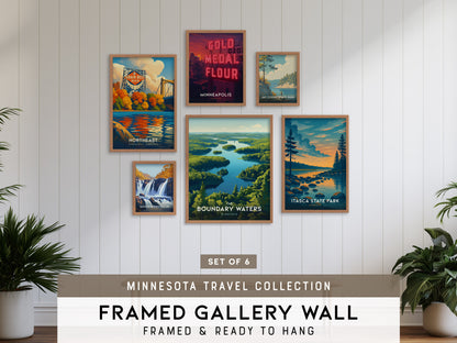 Minnesota Gallery Wall | Minneapolis & Jay Cooke State Park | Set of 6 Framed Prints